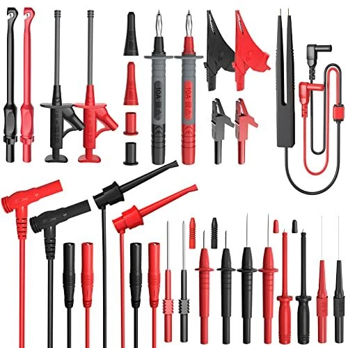 25PCS Silicone Multimeter Test Leads Kit with Replaceable Wire Piercing