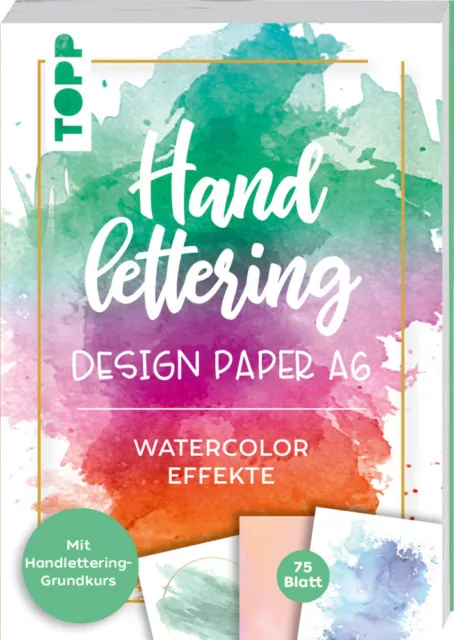 Handlettering Design Paper Block Watercolor-Effekte A6 | Ludmila Blum (u. a.)