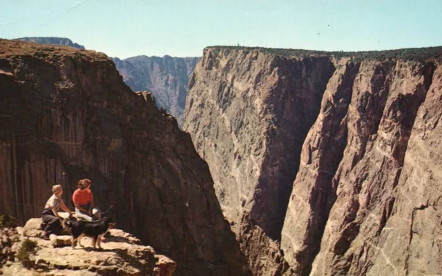 Black Canyon of the Gunnison River, CO, Chrome Vintage Postcard b4447