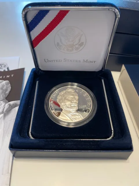 Quantity Four 2009-P Proof Lincoln Commemorative Silver Dollar $1 *0486