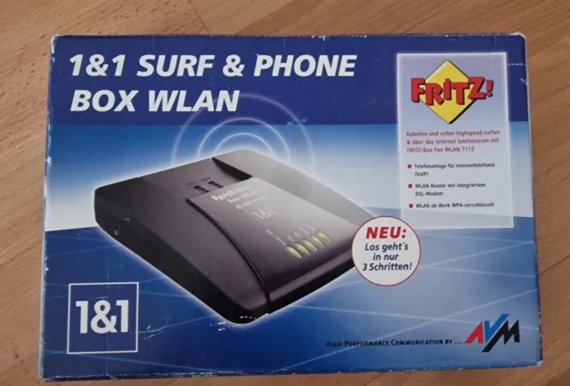 Fritz! Box 1&1 Surf & Phone Box WLAN Router DSL Modem Internet