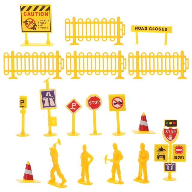 108-TEILIGES VERKEHRSZEICHEN-SPIELSET FÜR Kinder, Straßenschilder