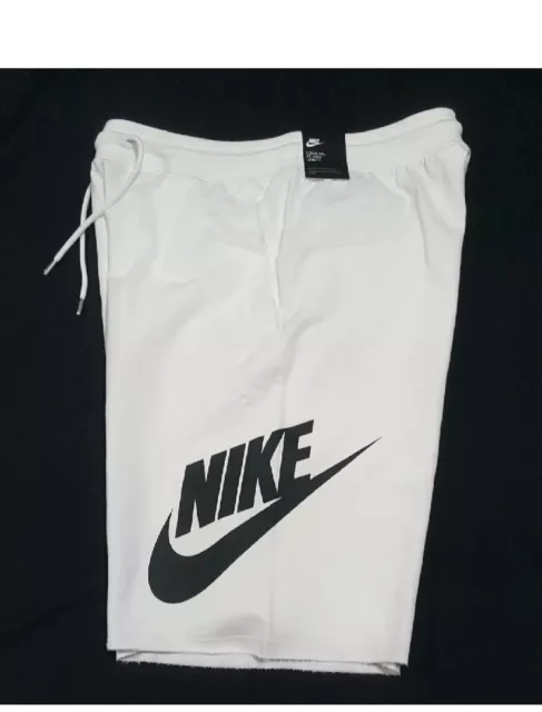 Nike Sportswear French Terry Alumni Shorts Men’s SMALL White Black - AT5267 100 3