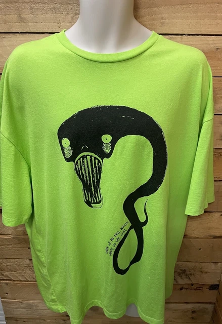 CAMICIA DA UOMO Billie Eilish maniche corte ghoul verde brillante petto 48 pollici EUR 11 70 PicClick IT