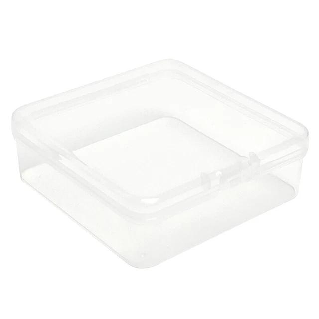 Simple Transparent Square Storage Box Small Items Case Jewelry Beads Container