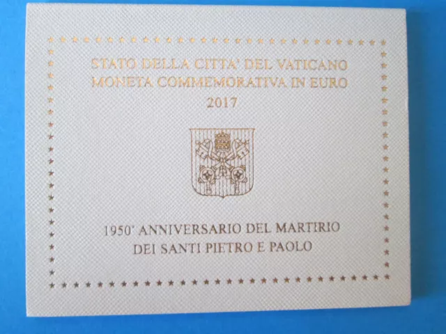 Euro Du Vatican Piece 2 Euro 2017 1950 Anniversaire Du Martyre St Pierre Et Paul