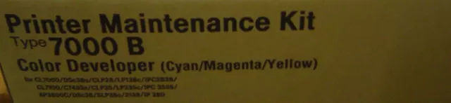 New Unused NO BOX Genuine 7000B Ricoh Maintenance Developer Kit 3 Colors