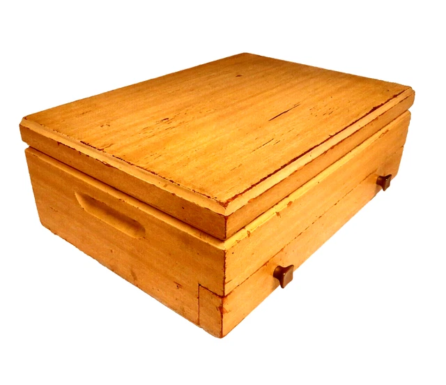 WOOD TARNISH RESISTANT Silverware Flatware Storage Chest Box Wooden