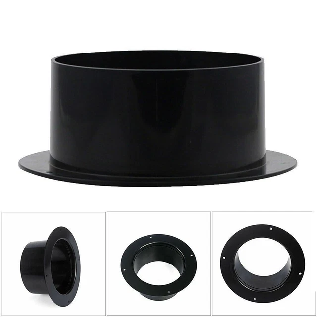 EUROPLAST 150 Abschlussrahen Wandanschluss Flansch Rundrohr Kunststoff Schachtsyste, Weiß