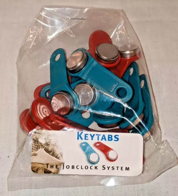 Keytabs iButtons for Job Site Time Clock- Red/Blue (16)