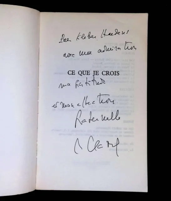 Maurice Clavel, Ce que je crois ENVOI