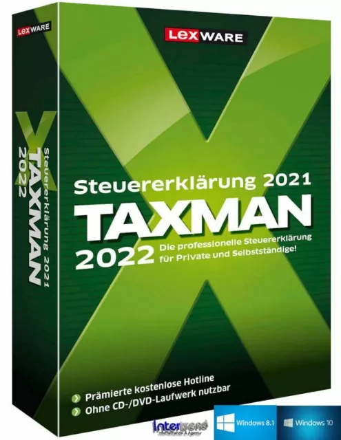 Lexware Taxman 2022 Vollversion für Steuerjahr 2021 + Handbuch PDF Download NEU