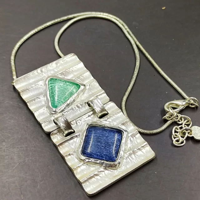 collana argentata con ciondolo smaltato ORIGINALE firma Dolce Vita necklace