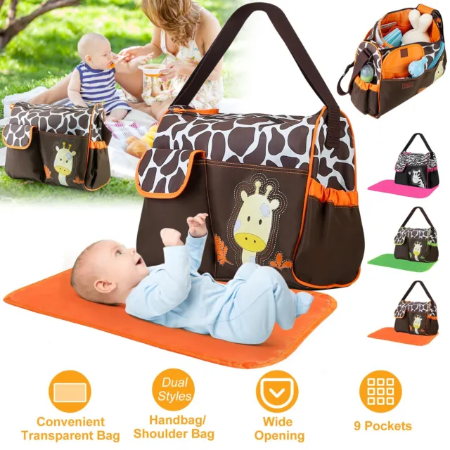 Maternity Baby Diaper Bags Travel Bag Waterproof Nappy Stroller Changing Pad