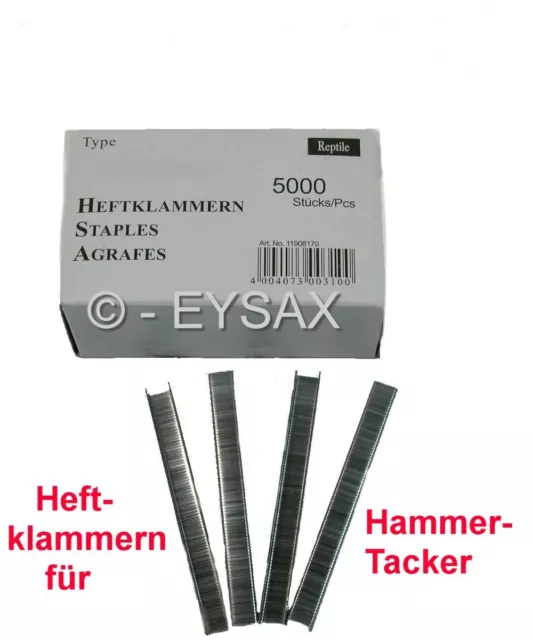 Heftklammern/Tackerklammern für Hammer-Tacker Rapid 11/R11 (Klammertyp:140/11)