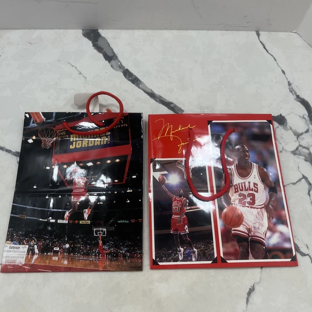 2-90s Michael Jordon #23 Gift Bag Chicago Bulls 9x8 Cleo 2-90s Michael Jordon #23 Gift Bag Chicago Bulls 9x8 Cleo
