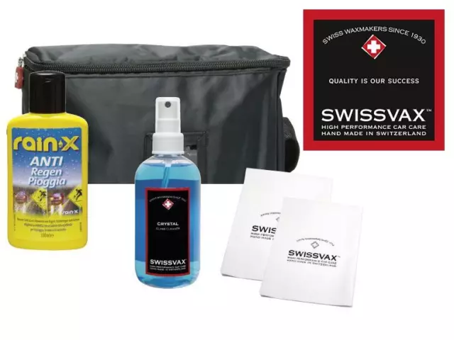 SWIZÖL SWISSVAX Nano Micro-Glass-Kit - Rain-X Glasversiegelung - Crystal 250 ml