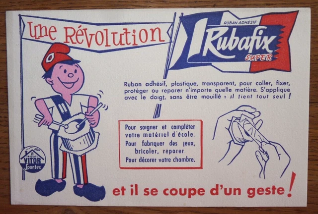 Buvard - Rubafix - Une Révolution - Enfant, Tambour - Tampon Villemomble (Seine)
