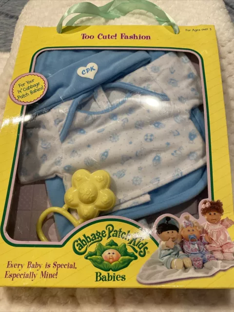 Cabbage Patch Kids Babies Nib Outfit Boy Plus Rattle Play Along