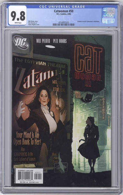 Catwoman #50 CGC 9.8 HI GRADE DC Comic Adam Hughes KEY Zatanna Reveals Mindwipe