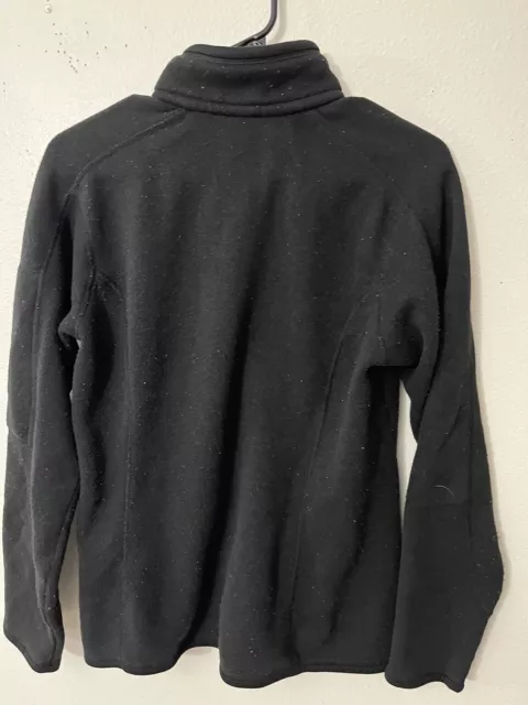 PATAGONIA Better Sweater Jacket Women's Black Fleece Long Sleeve Full Zip Size L 2