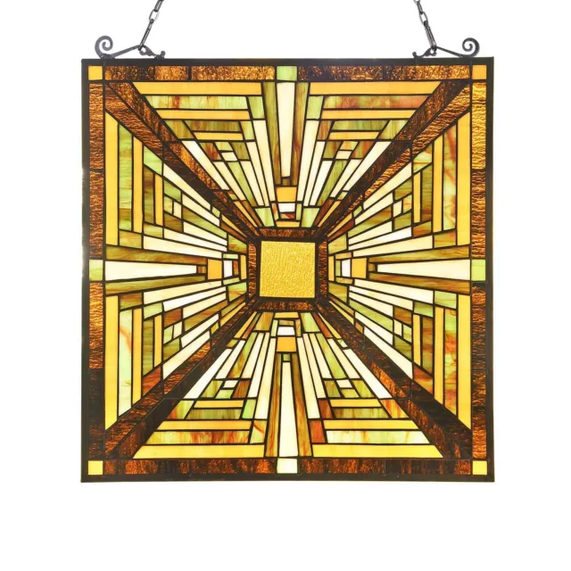 Capulina Stained Glass Window Hanging Panels Mission Elegant Style Suncatcher...
