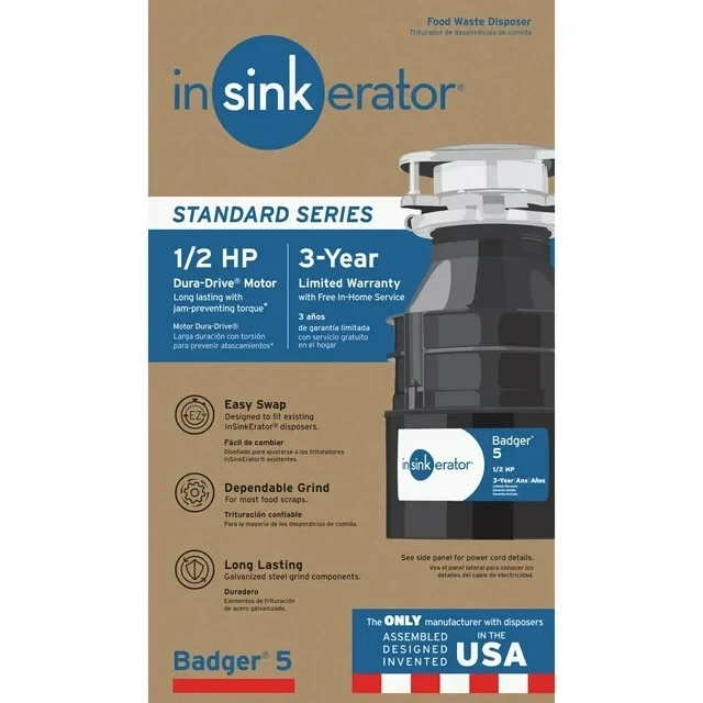 INSINKERATOR BADGER 5 1/2HP Garbage Disposal 90.99 PicClick