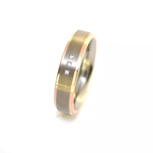 Titanium Ring With Diamonds / Boccia Titanium / 0134-02 / Rrp~119€ / -24€ Off