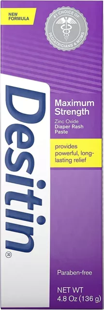 Desitin Maximum Strength Baby Diaper Rash Cream with 40% Zinc Oxide - 4.8 oz