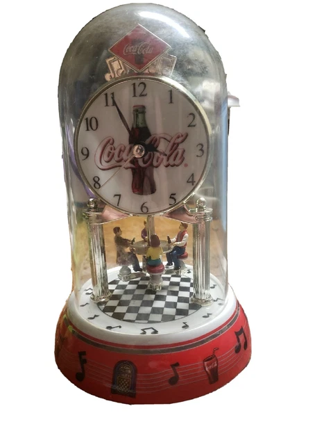 vintage coca cola electric clock plastic dome cover 