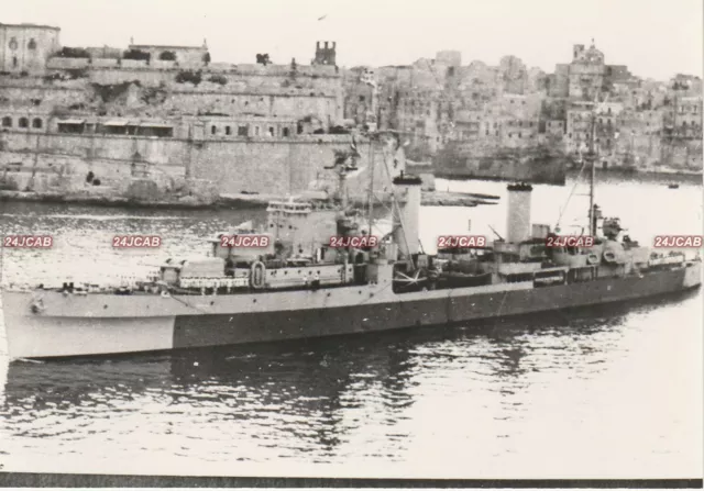 Original Photograph Royal Navy. HMS "Arethusa" Cruiser. Malta. WW11. Fine! 1940s