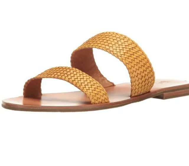 NIB Frye Womens Ruth Yellow slide Sandals Size 8 leather