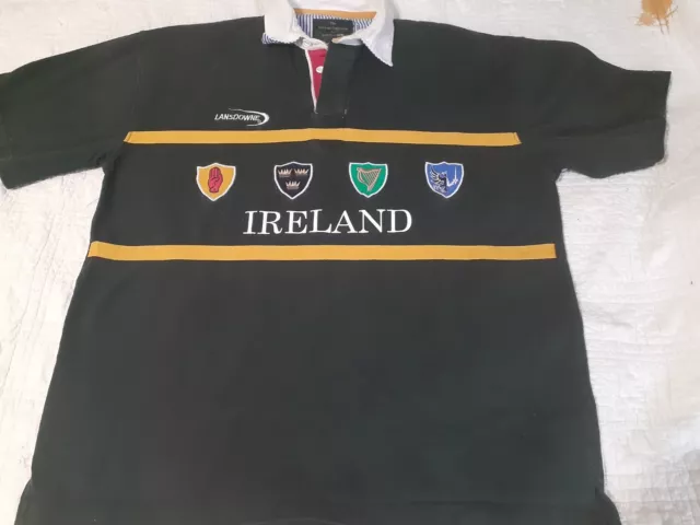 LANSDOWNE MEN'S RUGBY Union Ireland Irish Shirt Jersey Maillot Size ...