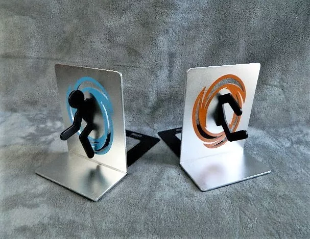 Think Geek Portal 2  Aluminum Bookends 