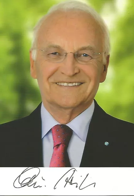 Dr Edmund Stoiber  Bayrischer Ministerpräsident a.D. Politiker handsigniert