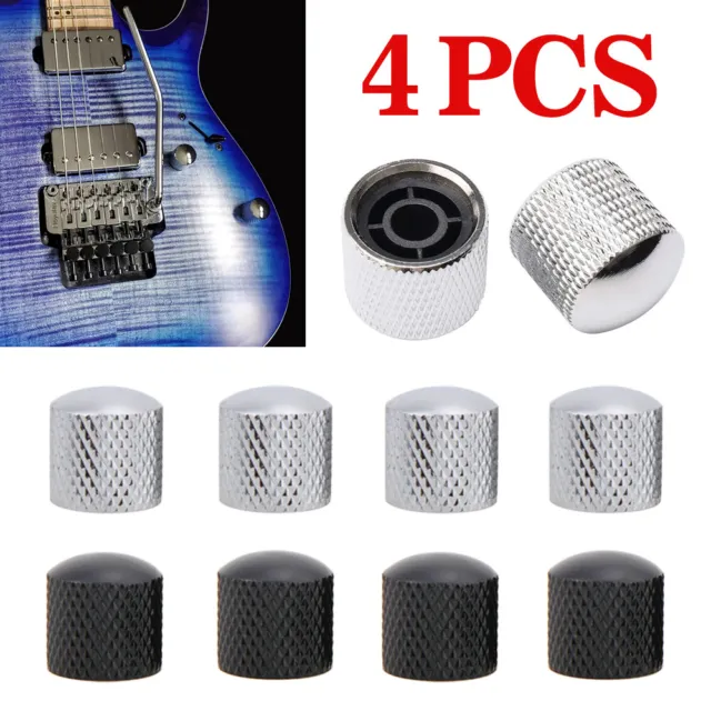 4pcs Guitar Bass Dome Tone Knobs for Electric Guitar Volume Control Knobs