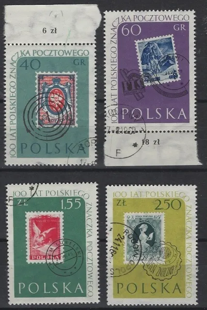 v2377   Polen / Marken auf Briefmarken   MiNr   1151+52+54+55 aus Satz  o