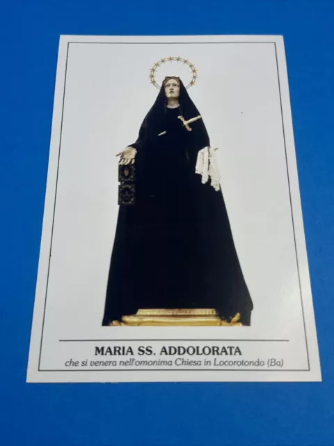 Santino Holy Card Maria Ss. Addolorata Preghiera