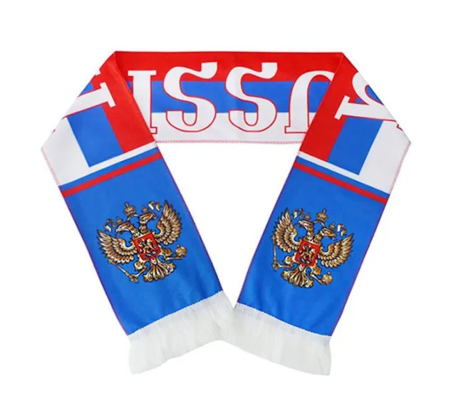 Russia National Team Soccer Scarf - Russian Football Polar Fleece Wrap Gift FREE