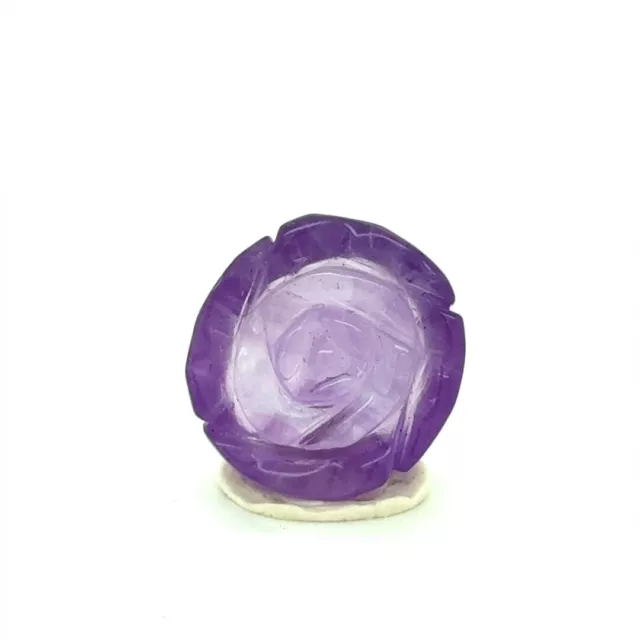 Marvelous 9.40ct Rose Carving Purple Natural Amethyst Gemstone From Brazil