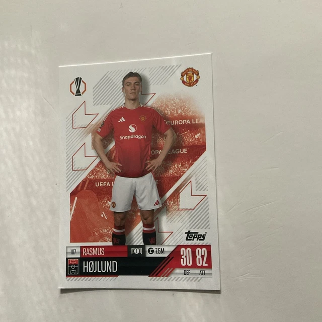 RASMUS HOJLUND MATCH Attax 2024/2025 Manchester United 24/25 Topps