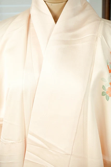 Dear Vanilla Japanese Silk Kimono Women's Robe Gown Authentic Japan Vintage Mint 3