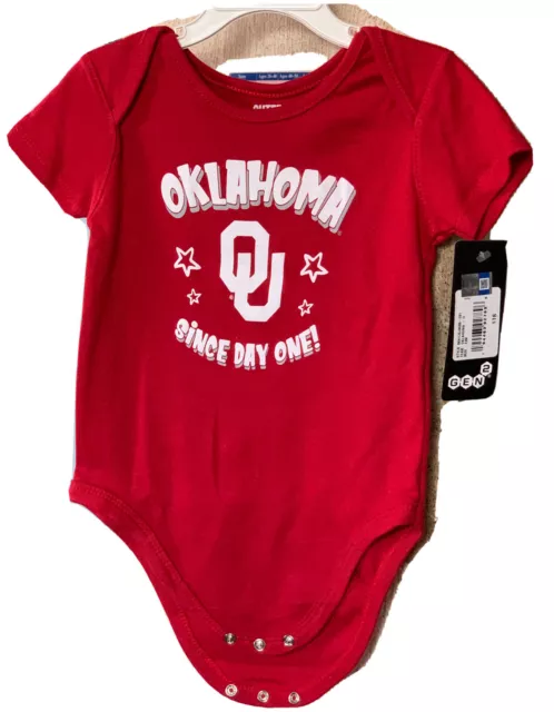 NWT toddler Univ Oklahoma Sooners one-piece leotard baby football Sports 24 mo