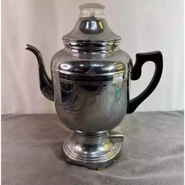 Vintage Farberware Coffee Pot Percolator 12 Cup Superfast TS-142 no cord 4  parts
