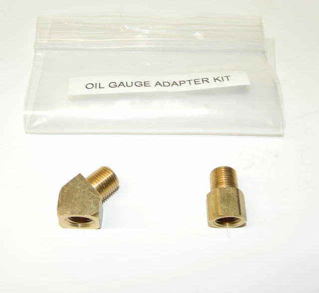 SBC SMALL BLOCK Chevy Oil Gauge Sending Unit Fittings To Clear