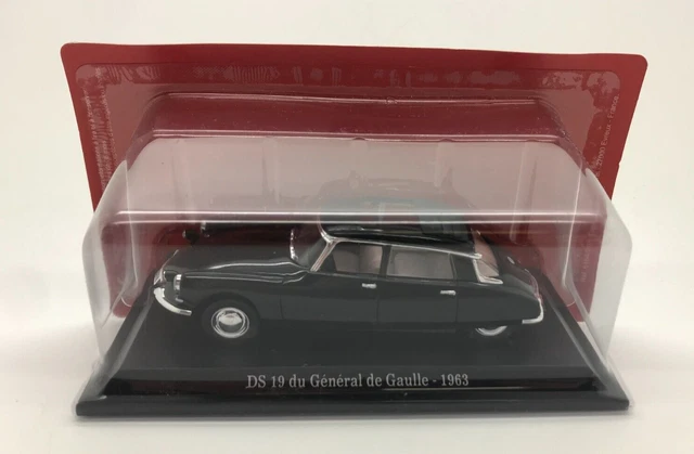 1:43 ATLAS NOREV UH Citroën DS 19 du Général de Gaulle 1963 + Certificat