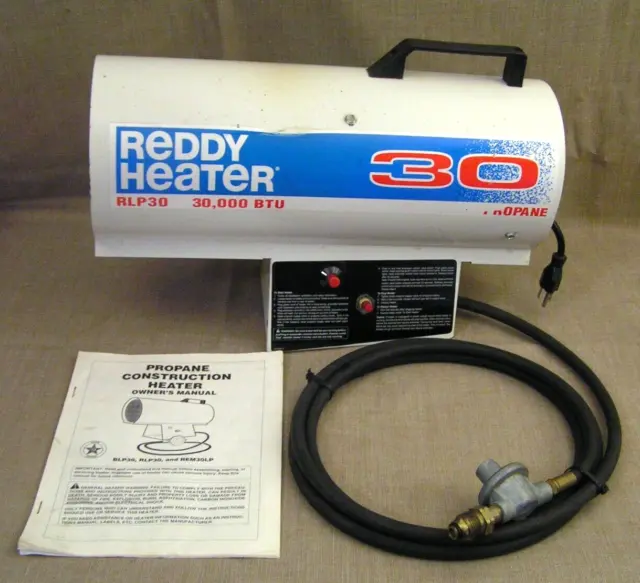 Reddy Heater RLP30 30,000 BTU Propane Construction Heater w/Manual -Works Great!