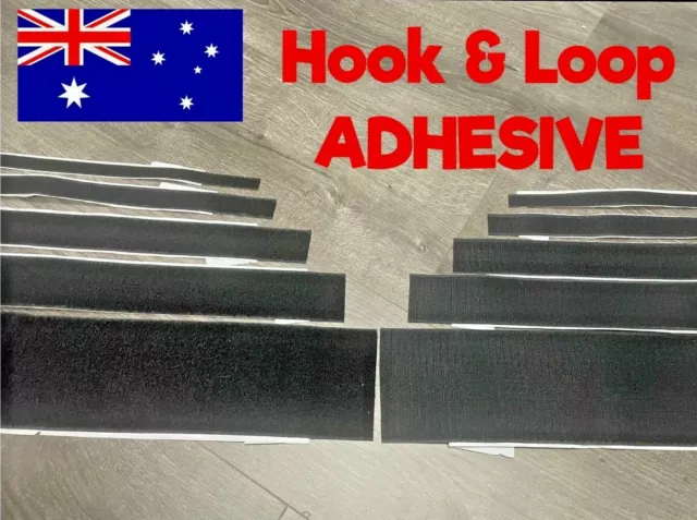 Self Adhesive HOOK and LOOP Fastener Tape Sticky Back Black / White Fastening