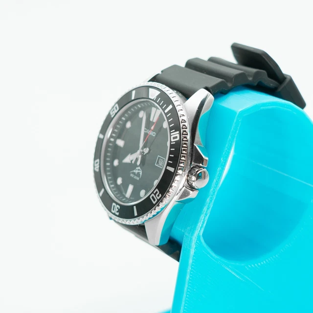 CASIO ANALOG DIVE Watch DURO Black Resin Strap w Date MDV106 1AV 20.00