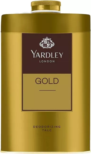 Yardley London Gold Deodorizing Talc Talcum Powder Men 100 Gram FREE SHIP